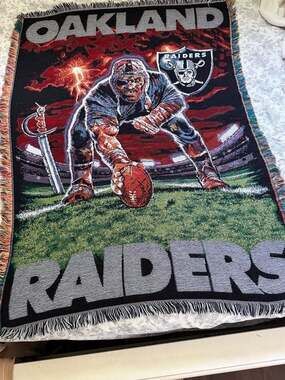 The Northwest Company Oakland Raiders Woven/Tapestry Throw Blanket